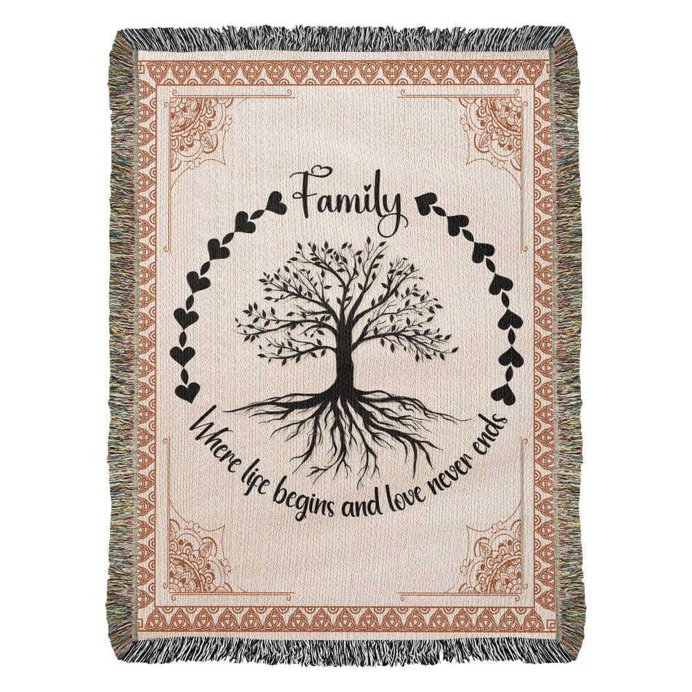 Family Roots Woven Blanket