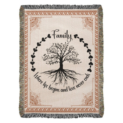 Family Roots Woven Blanket