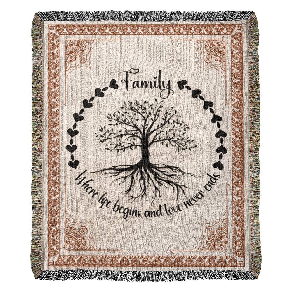 Family Roots Woven Blanket