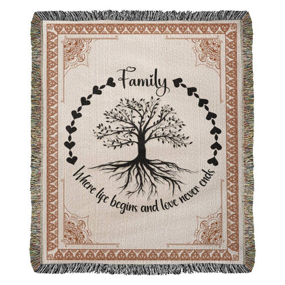 Family Roots Woven Blanket