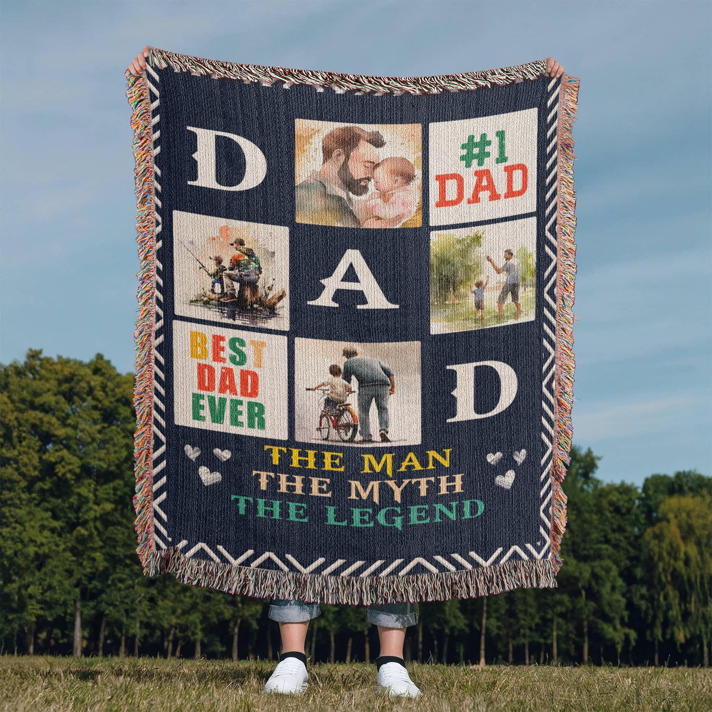 Best Dad Ever - Woven Blanket