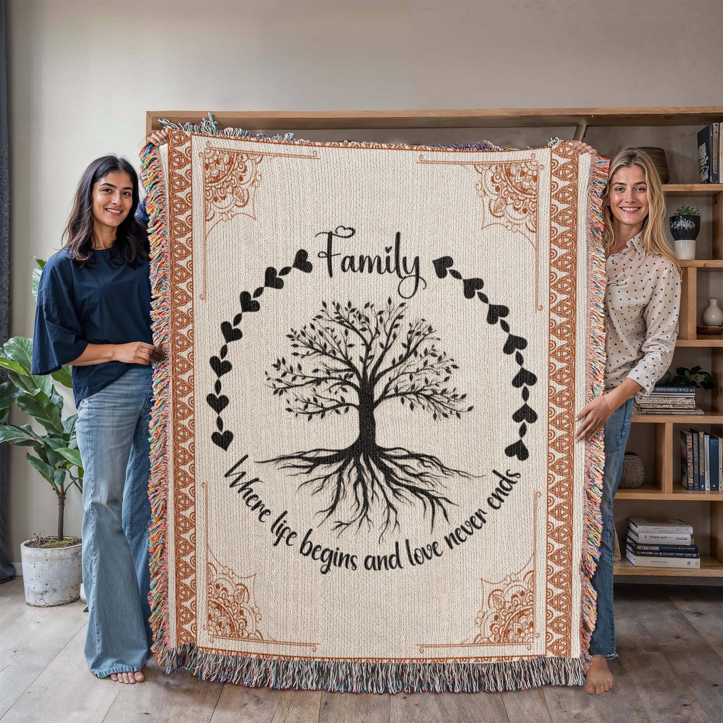 Family Roots Woven Blanket