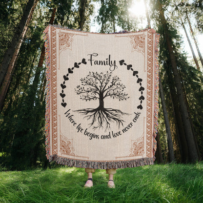 Family Roots Woven Blanket