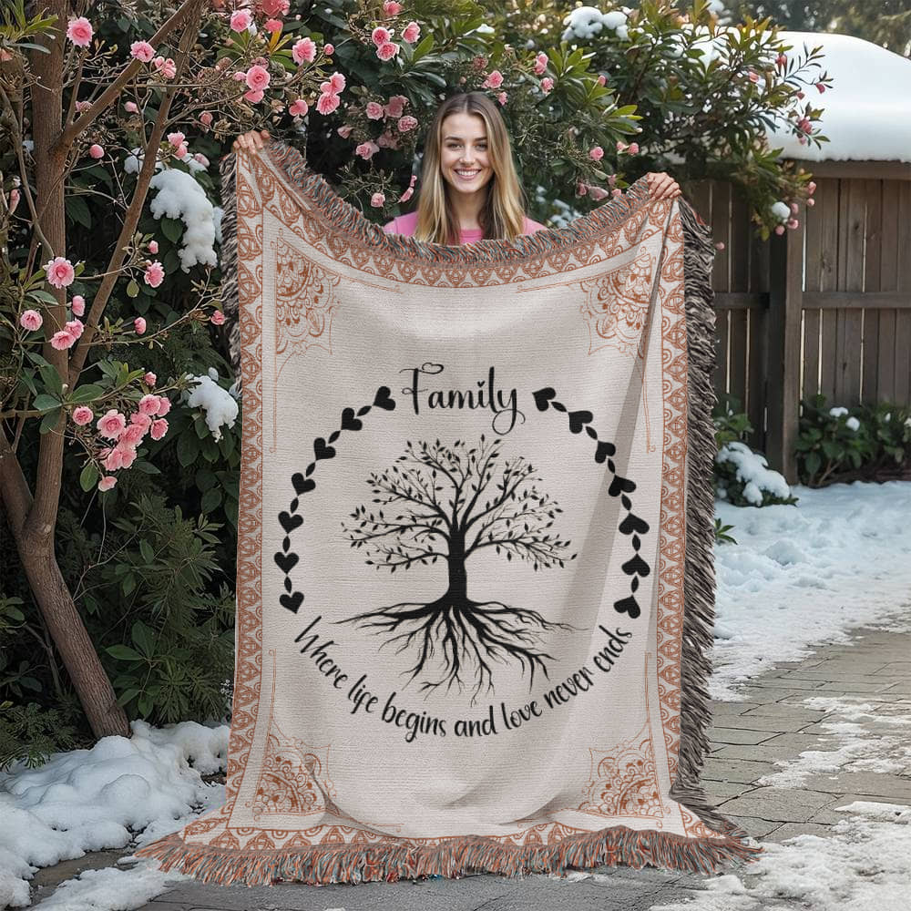 Family Roots Woven Blanket