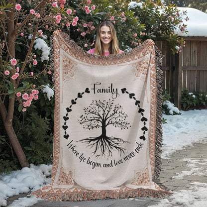 Family Roots Woven Blanket