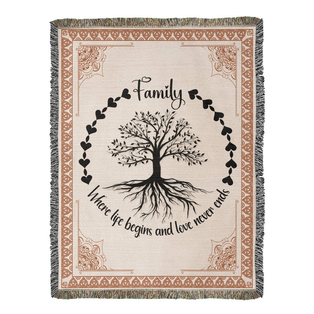 Family Roots Woven Blanket